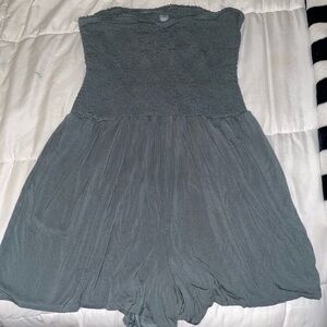 American Eagle Dark Teal Strapless Romper